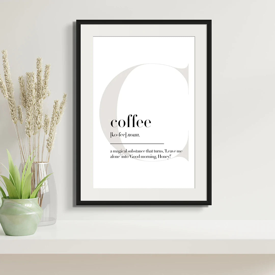 COFFEE DEFINED TYPOGRAPHY ART