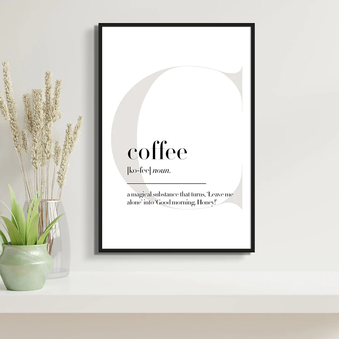 COFFEE DEFINED TYPOGRAPHY ART