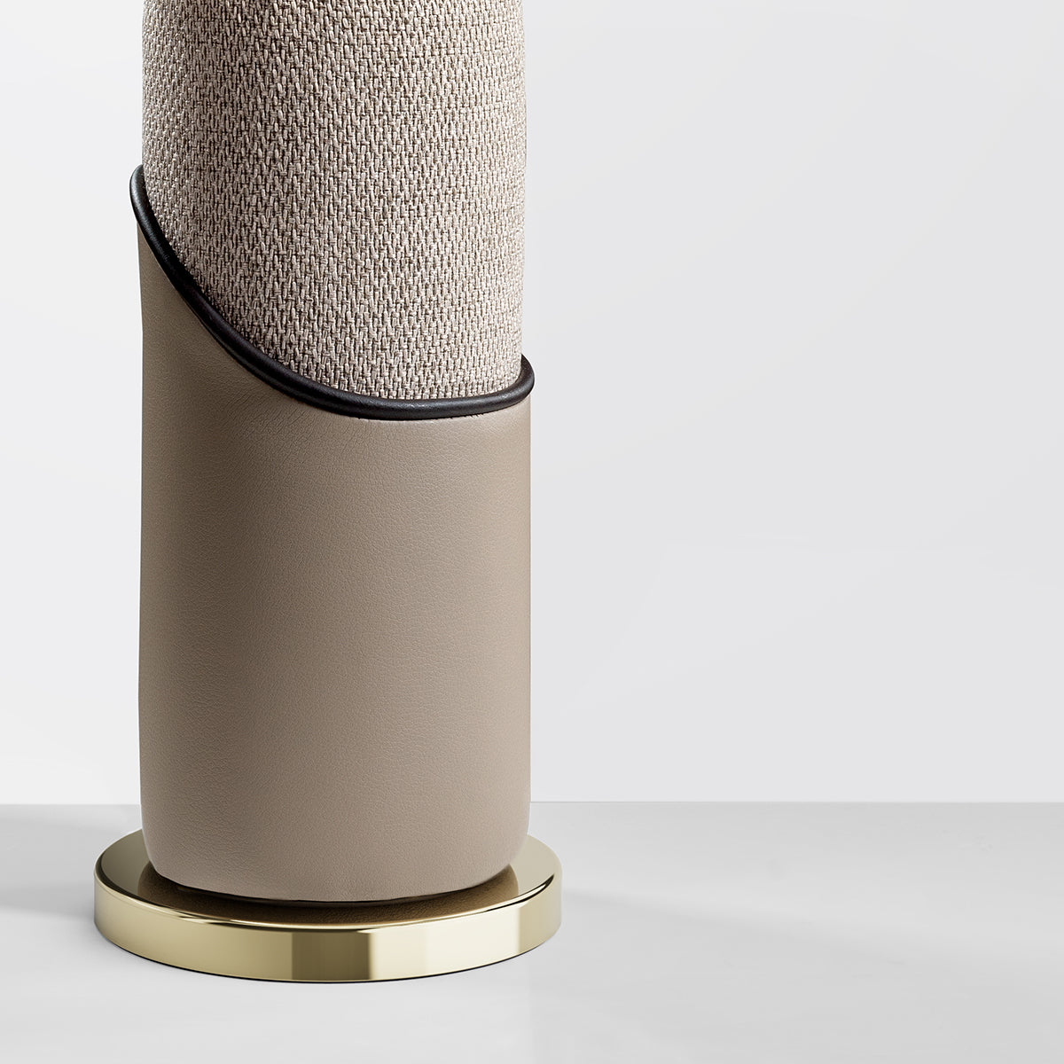 Dune Leather Table Lamp Pair