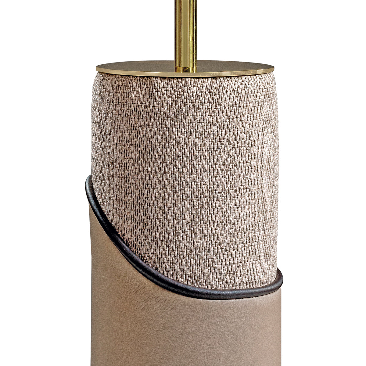 Dune Leather Table Lamp Pair