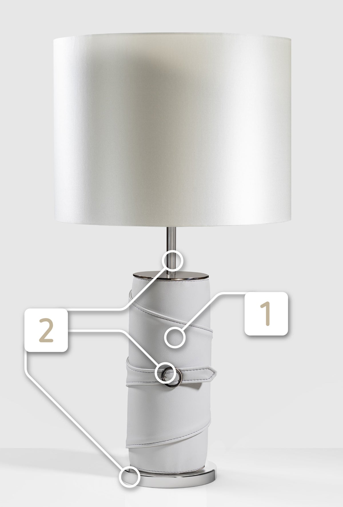 Belt Leather Table Lamp Pair