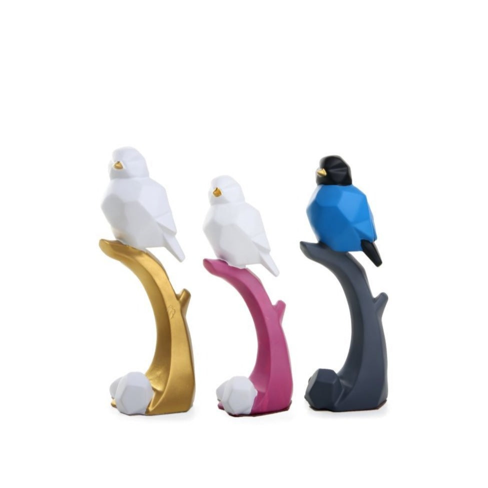 Colorful Abstract Sparrow Ornament