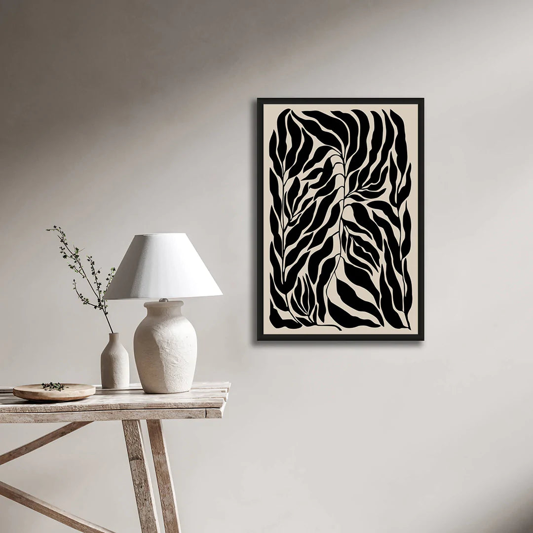 CONTAINED LEAVES ABSTRACT ART