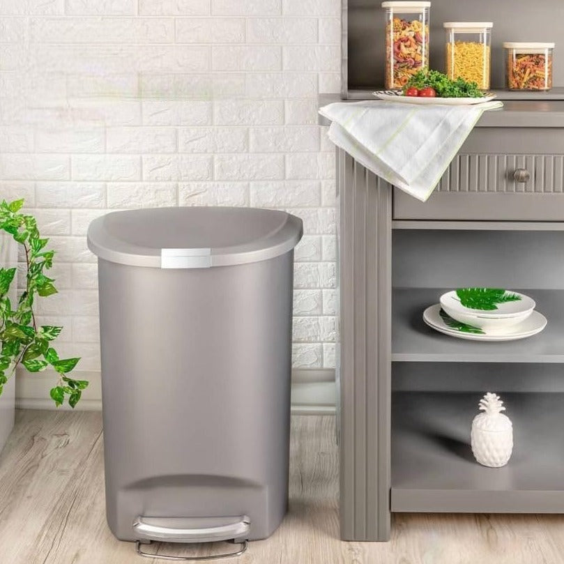 Limon Formal D-Shape Hydraulic Waste-bin