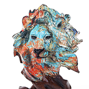 Lion Face Sculpture