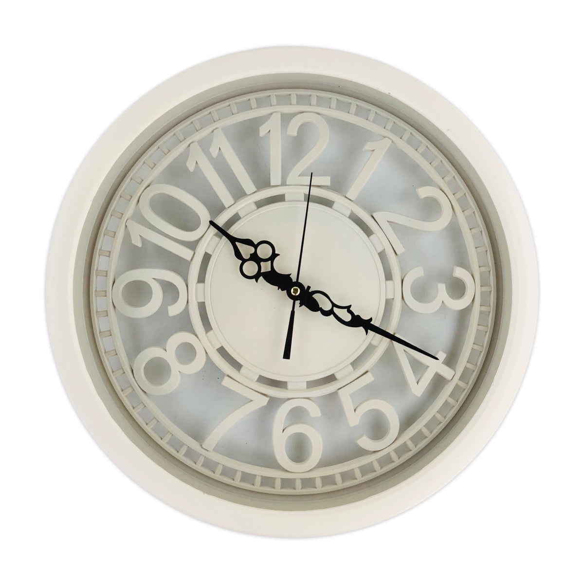 Wall Clock With Beige Border