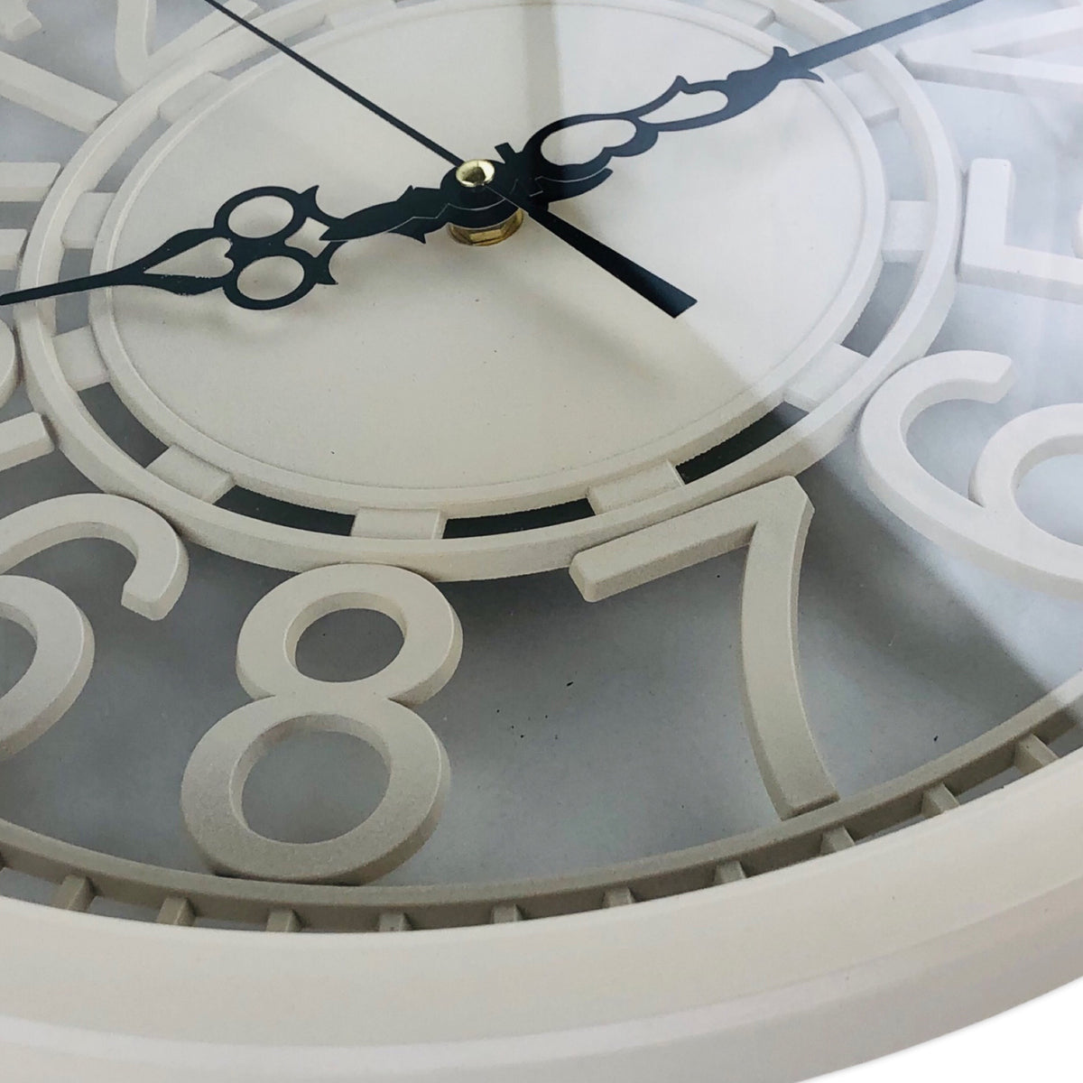 Wall Clock With Beige Border