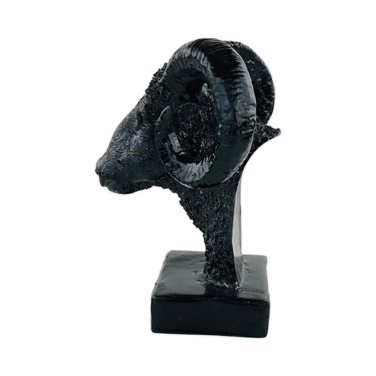 Decorative Shiny Black Stag Sculpture