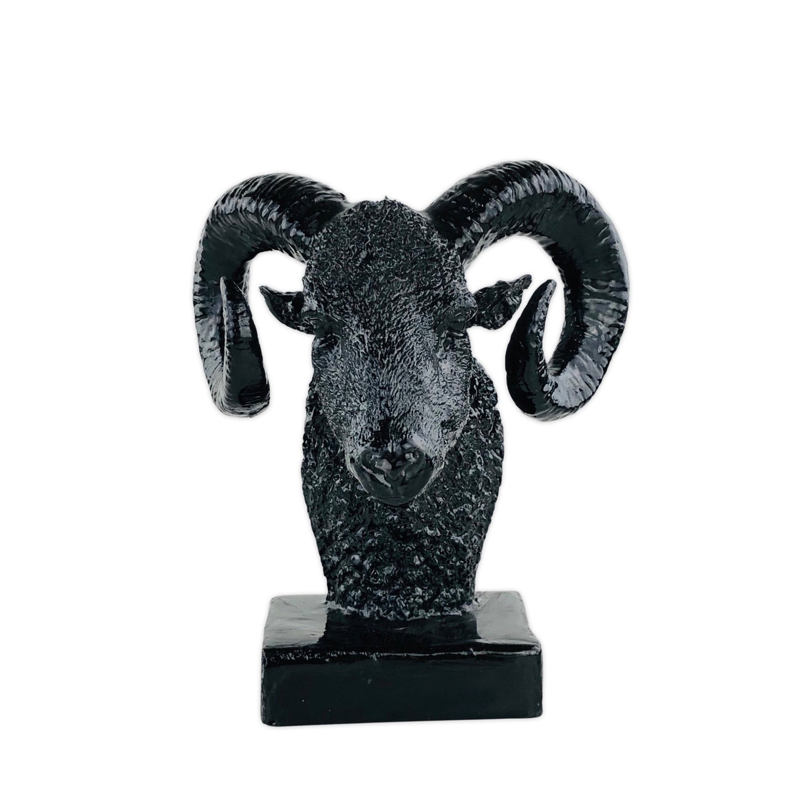 Decorative Shiny Black Stag Sculpture