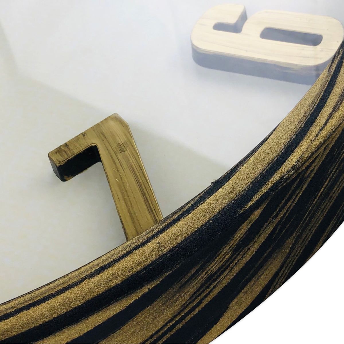 Wooden Texture Border Wall Clock