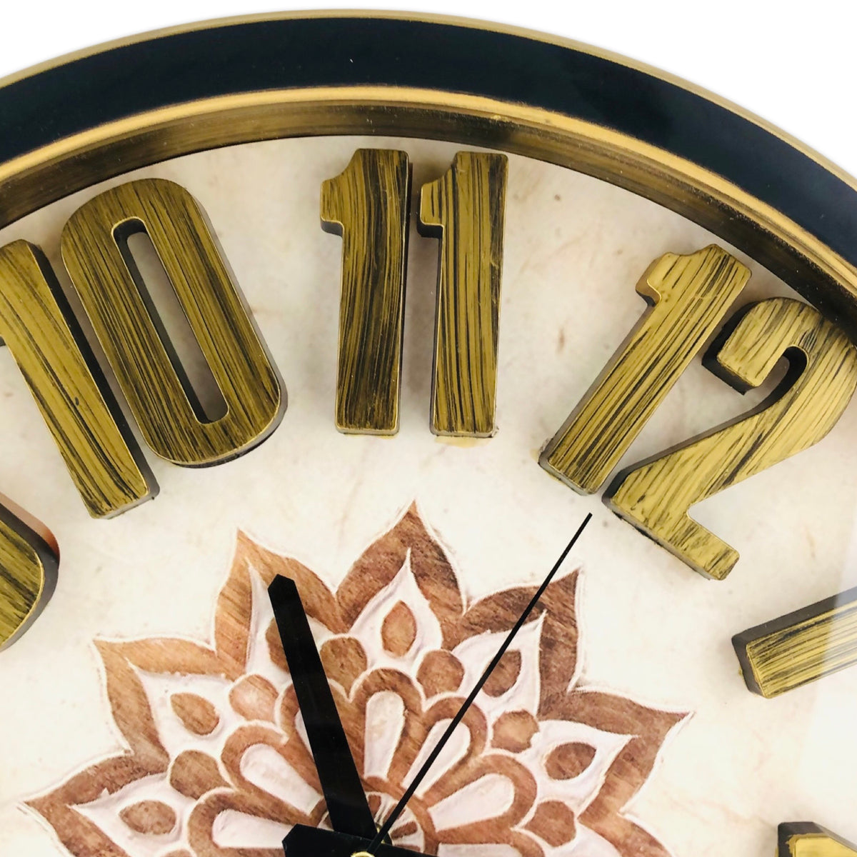 Gold & Black Border Wall Clock