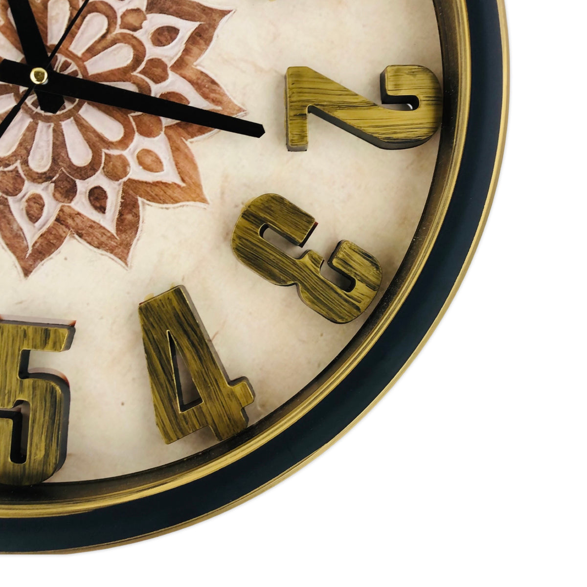 Gold & Black Border Wall Clock