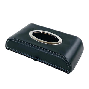 Leather Tissue Box (Black)