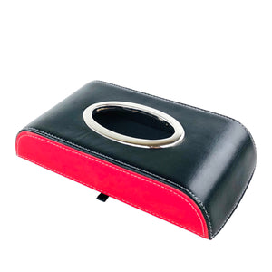 Leather Tissue Box (Red)