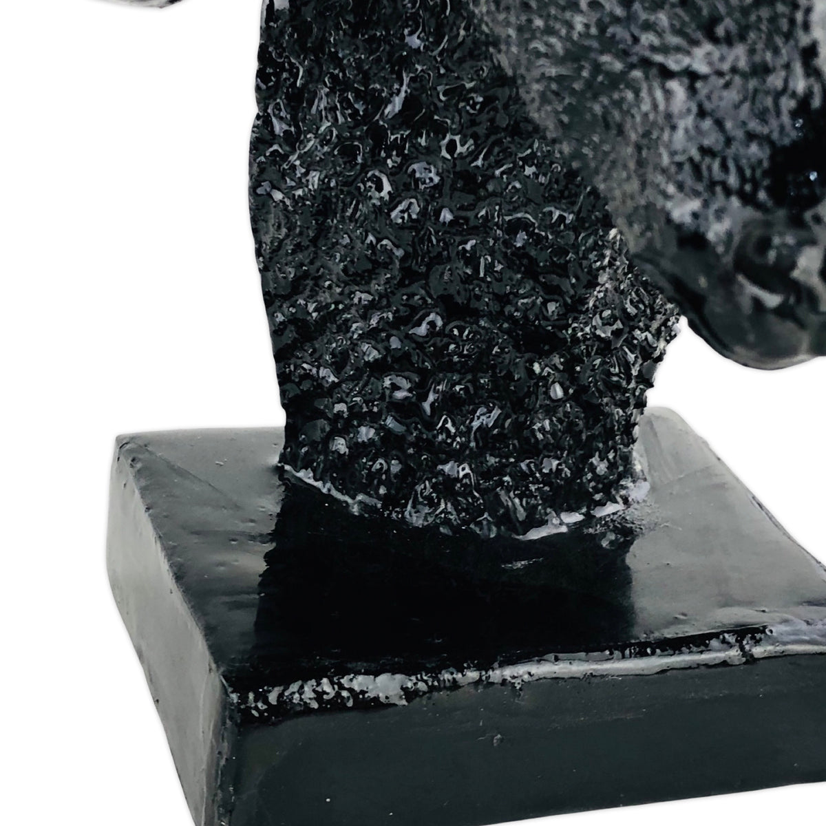 Decorative Shiny Black Stag Sculpture