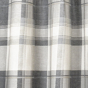 Grey Checked Designed Curtain Panel