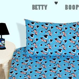 Betty Boop Character Blue Bed-sheet with Pillow case
