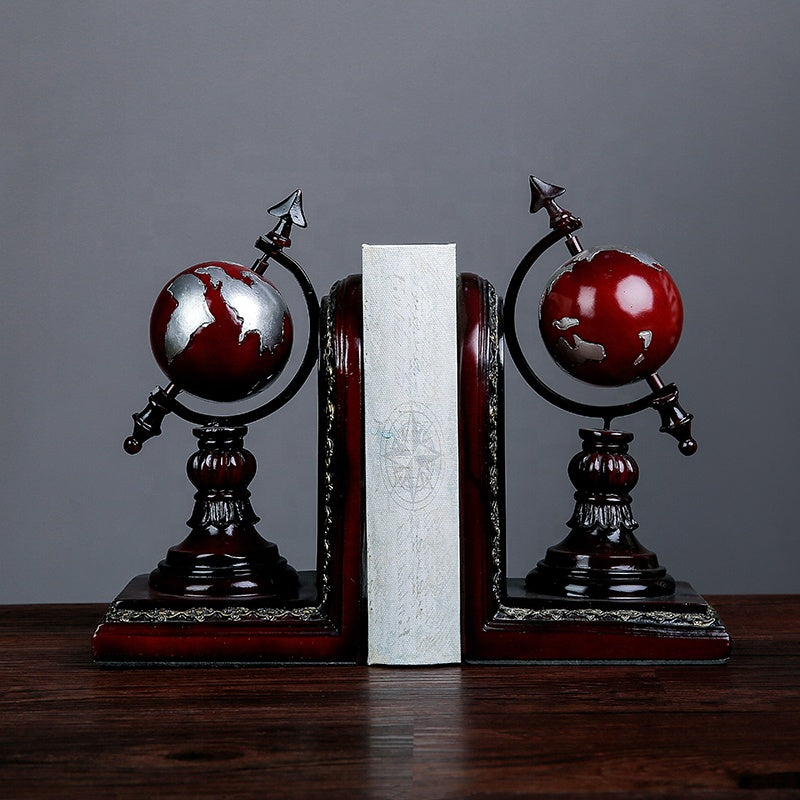 Retro Globe Bookends