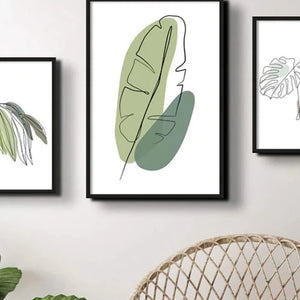 GREEN LEAVES WALL GALLERY SET