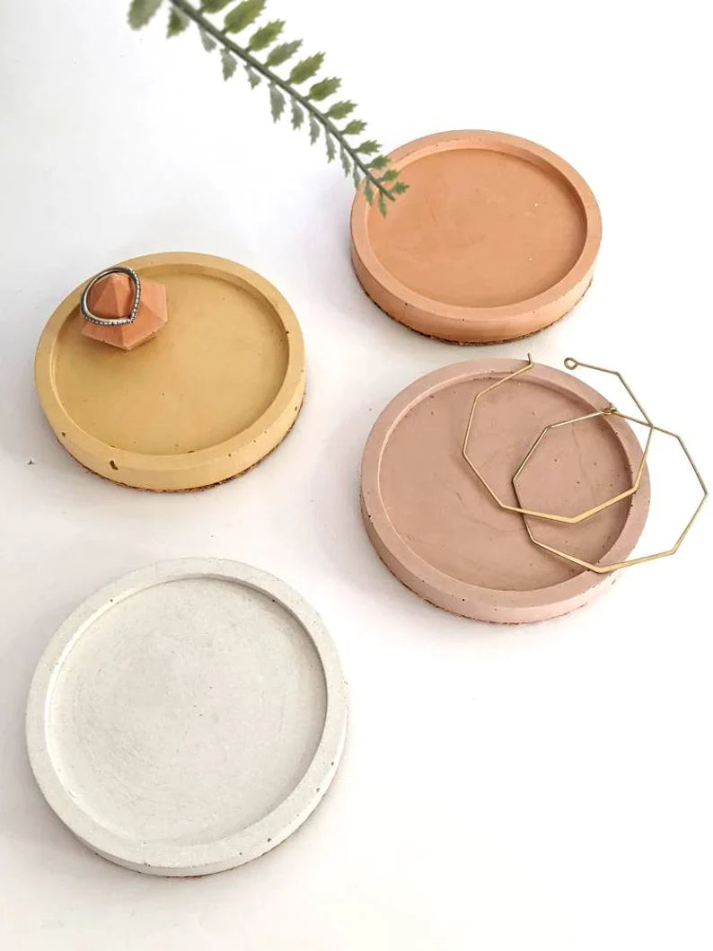 Colorful Concrete Essential Organize Tray & Soap Dish