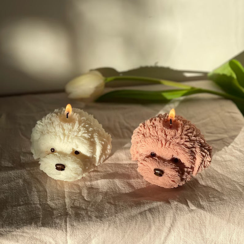 Puppy Face Candle