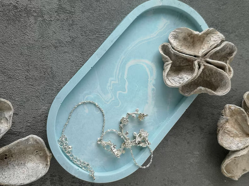 Colorful Concrete Essential Organize Tray & Soap Dish