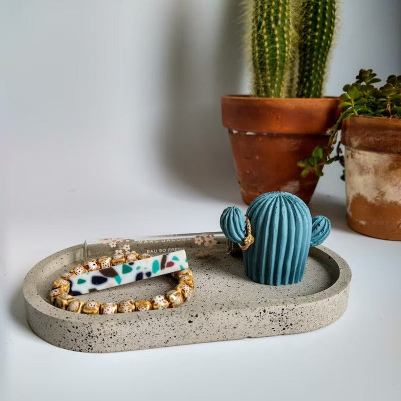 Colorful Concrete Essential Organize Tray & Soap Dish