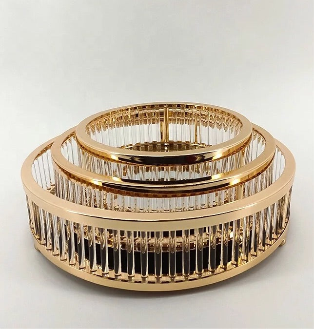 Glattis Fluted Glass Trays