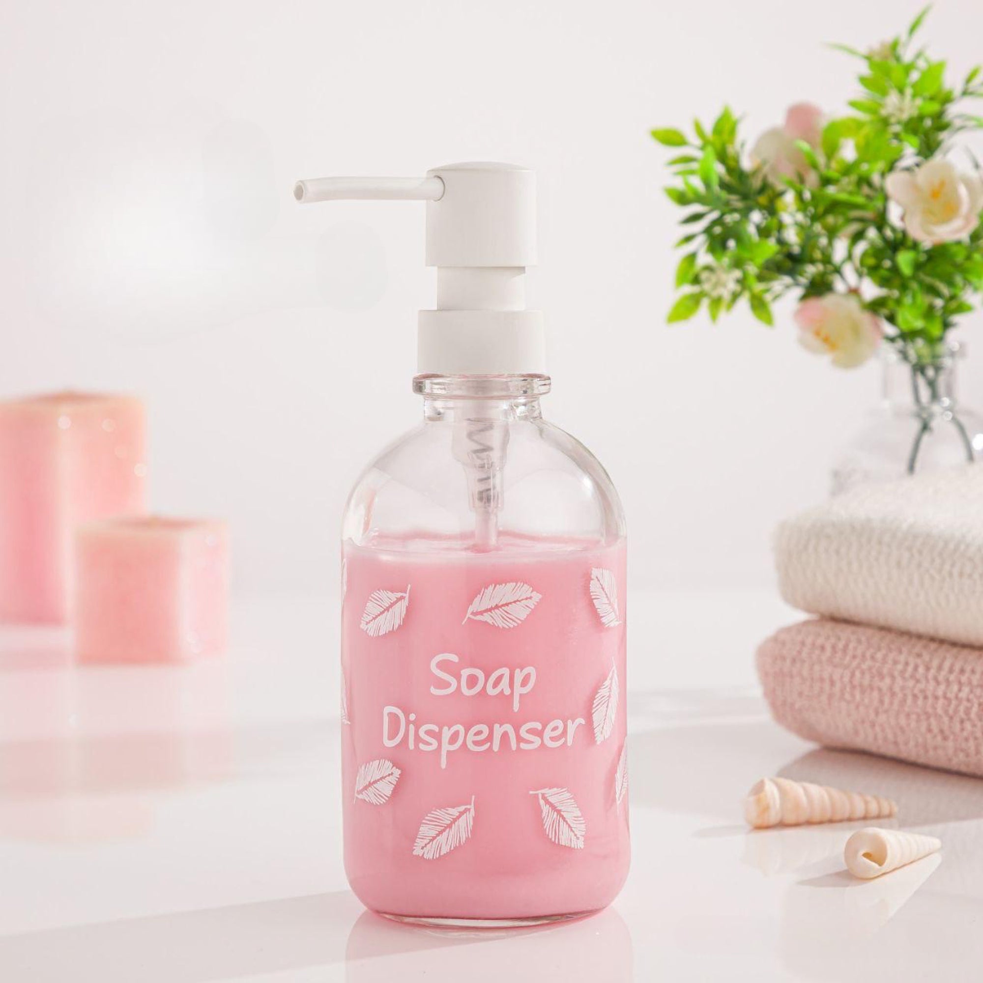 White Transparent Soap Dispenser