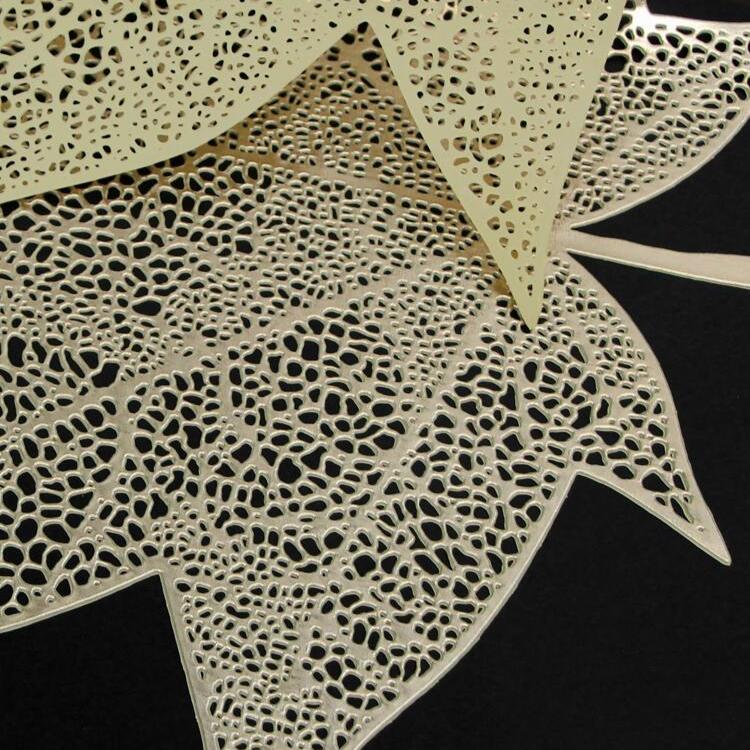 Golden Leafe Shaped Place mat (set of 2)