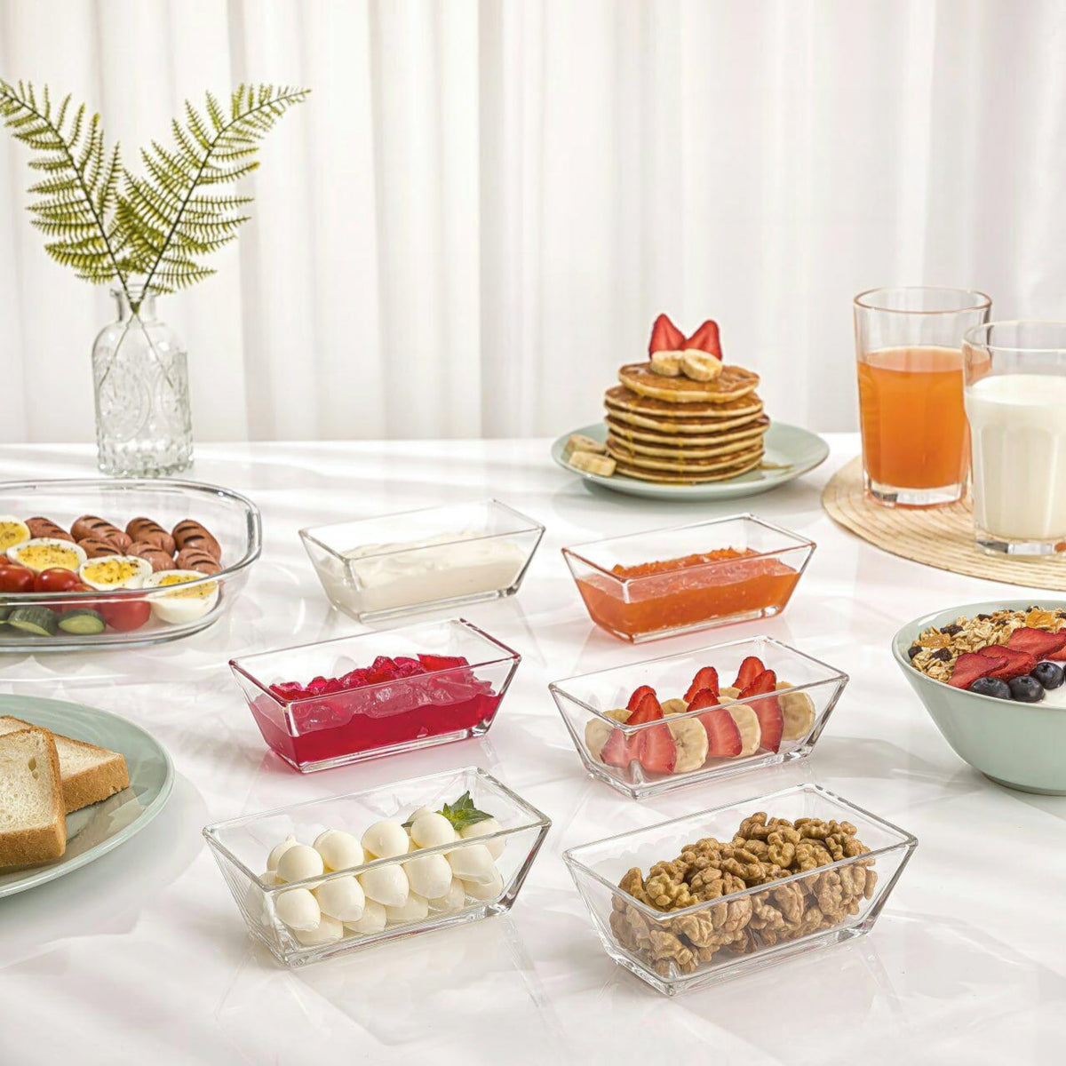 Recto Serving Glass Bowl Set