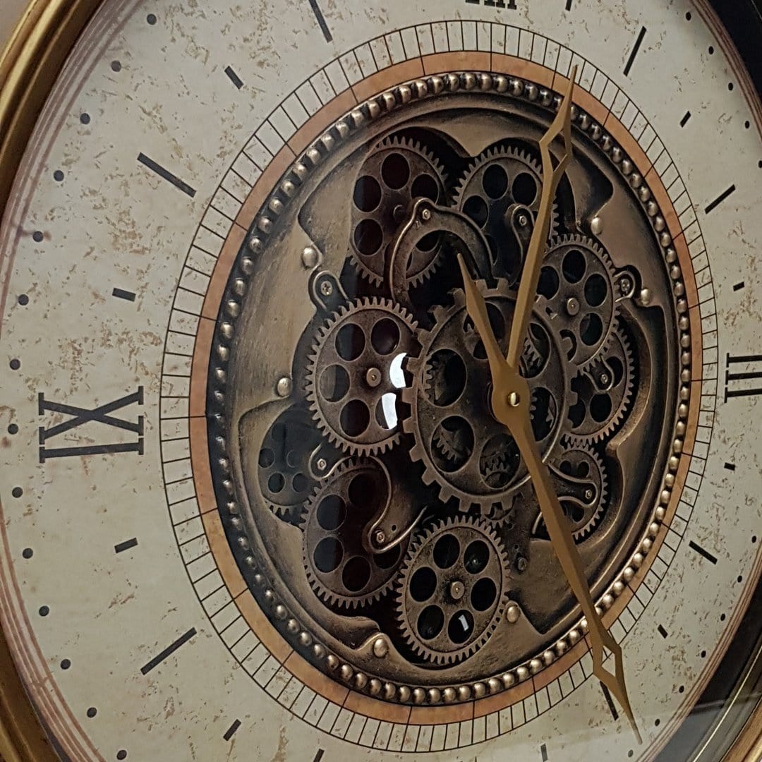 Retro Metal Golden Wall Clock