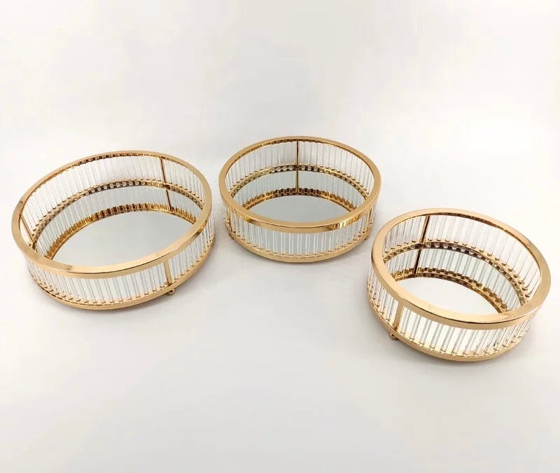 Glattis Fluted Glass Trays