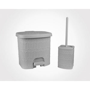 Peddle Bin & Toilet Brush Set