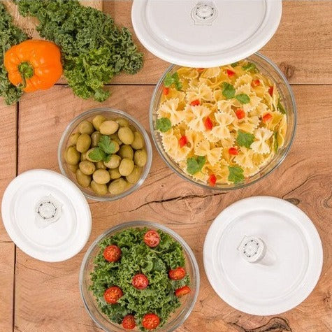 ROUND GLASS CONTAINER SET