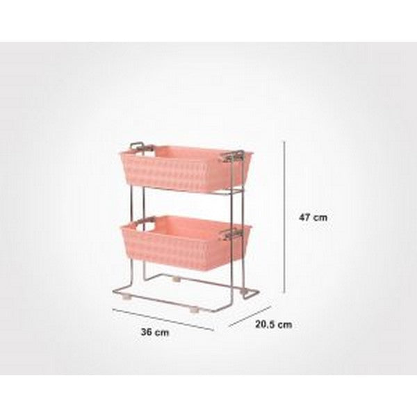 Kitchen Rectangle 2 Step Storage Basket