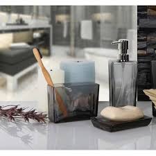 Biga Transparent Black Bathroom Set