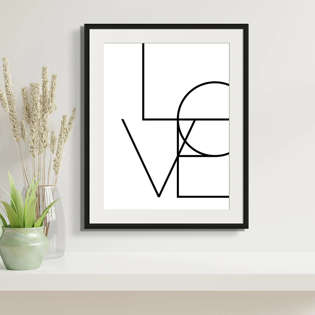 LOVE OVERLAPPING TYPOGRAPHY