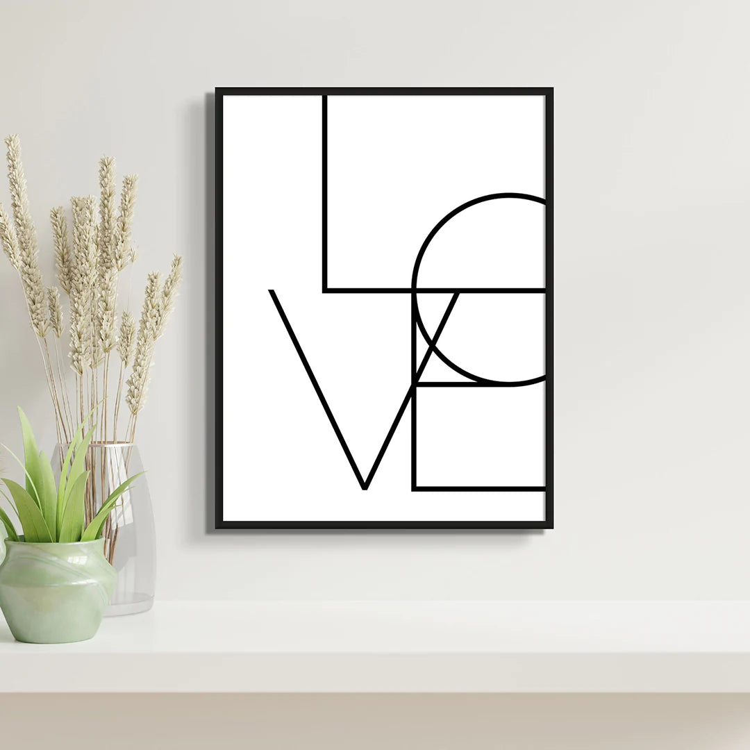 LOVE OVERLAPPING TYPOGRAPHY