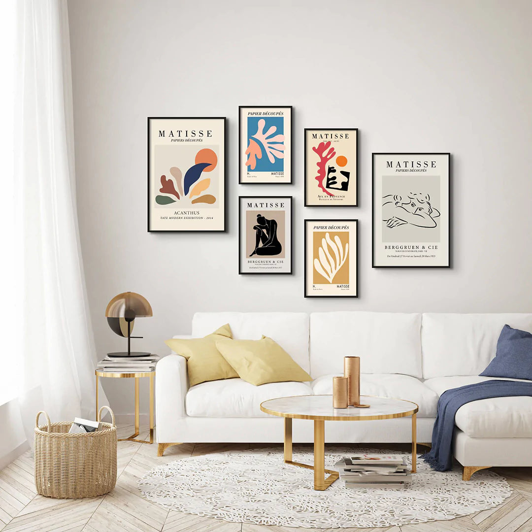 MATISSE CUTOUTS INSPIRED WALL GALLERY SET