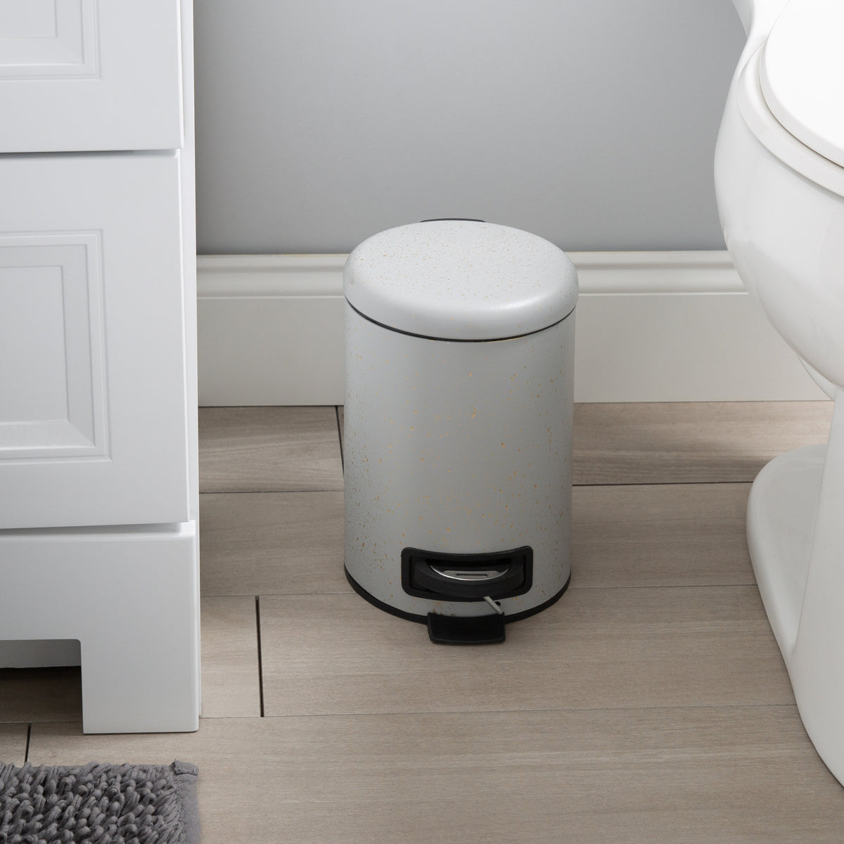 Maggey Brushed White Step Bin by EKO