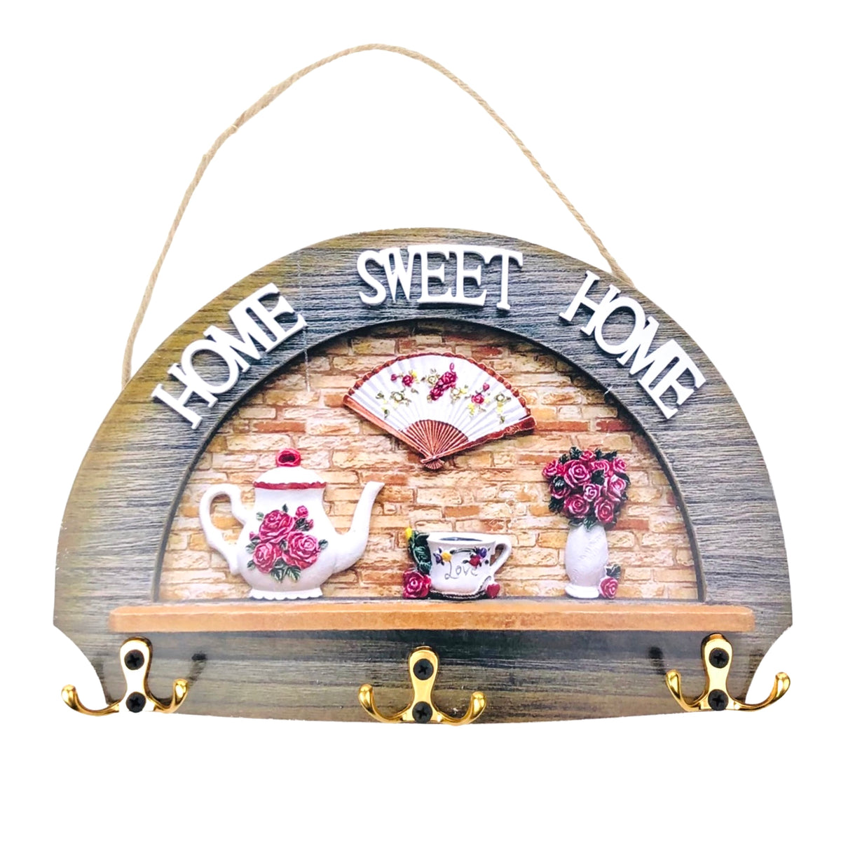Home Sweet Home Design Wall Mounted Key Holder