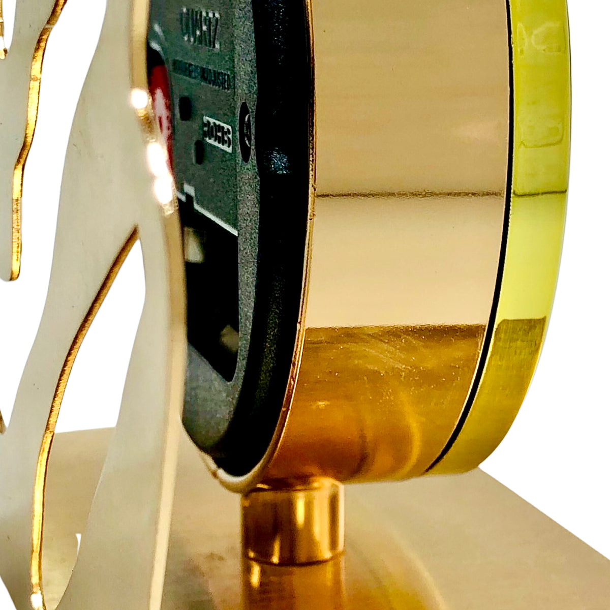 Golden Rose Design Table Clock