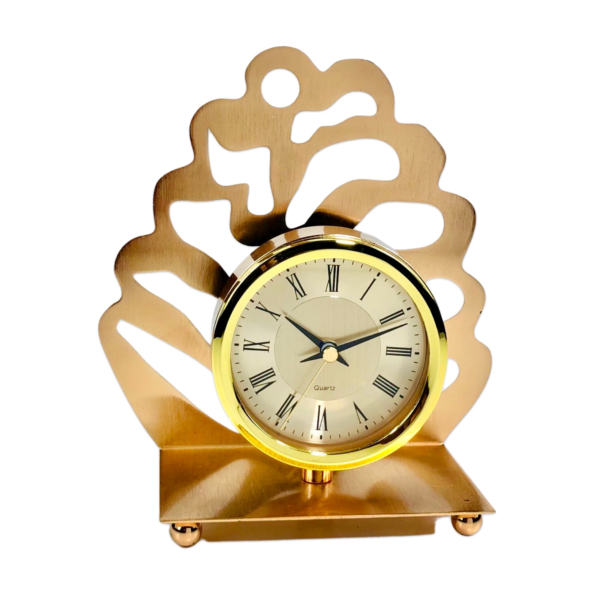 Metallic Golden Table Clock