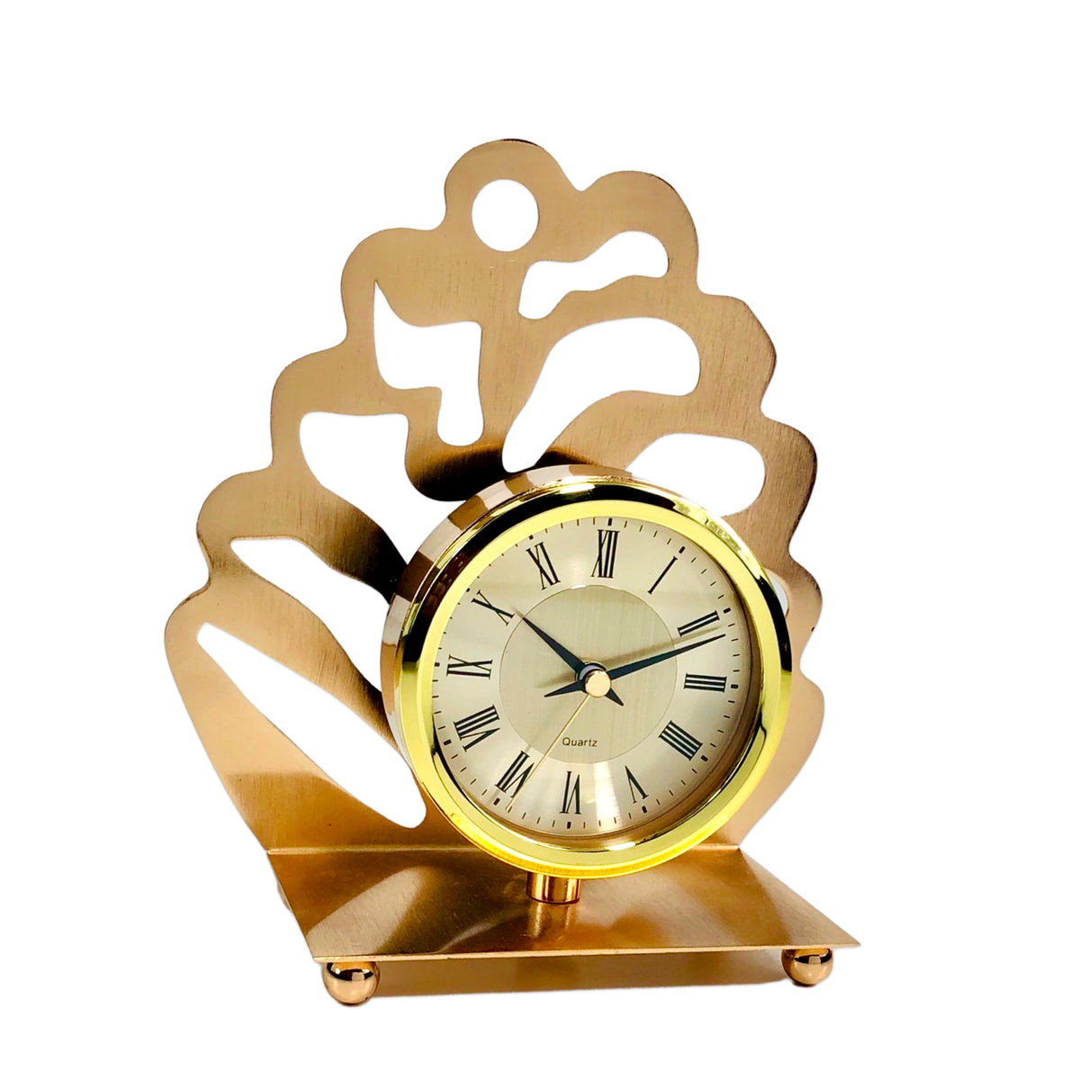 Metallic Golden Table Clock