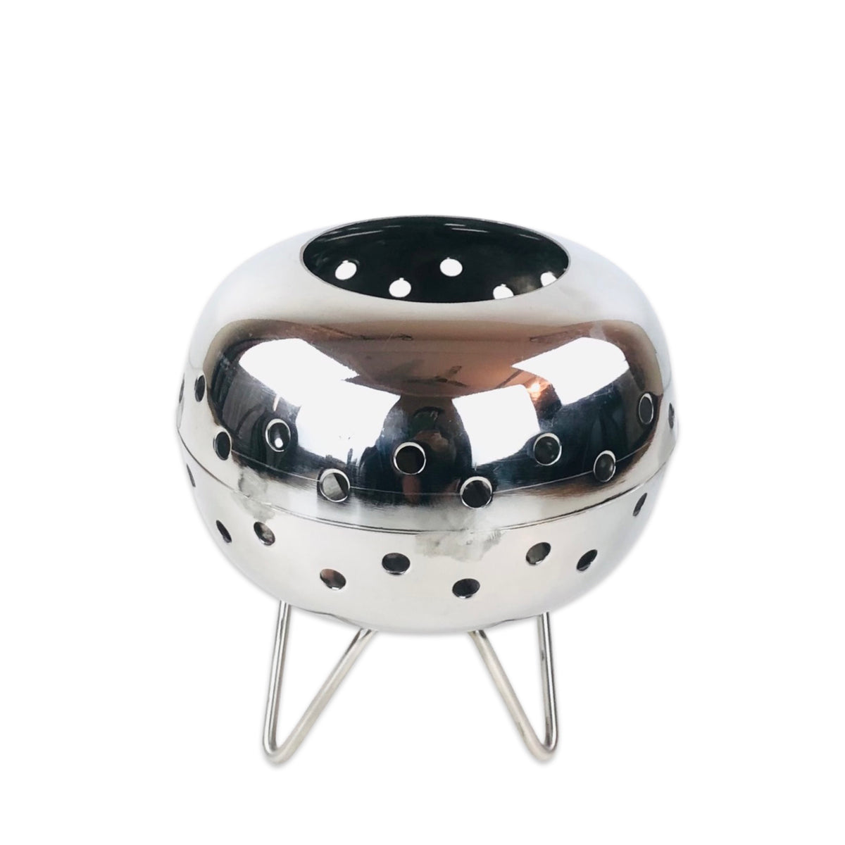 Silver Brass Fire Pit