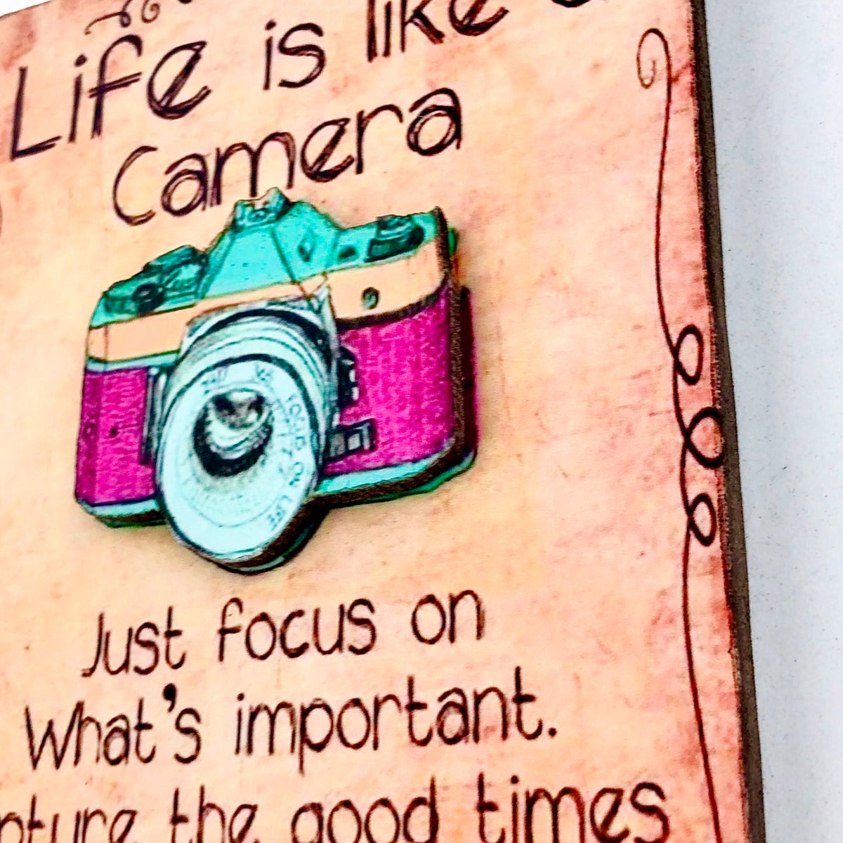 Camera Focus Wall Quotation