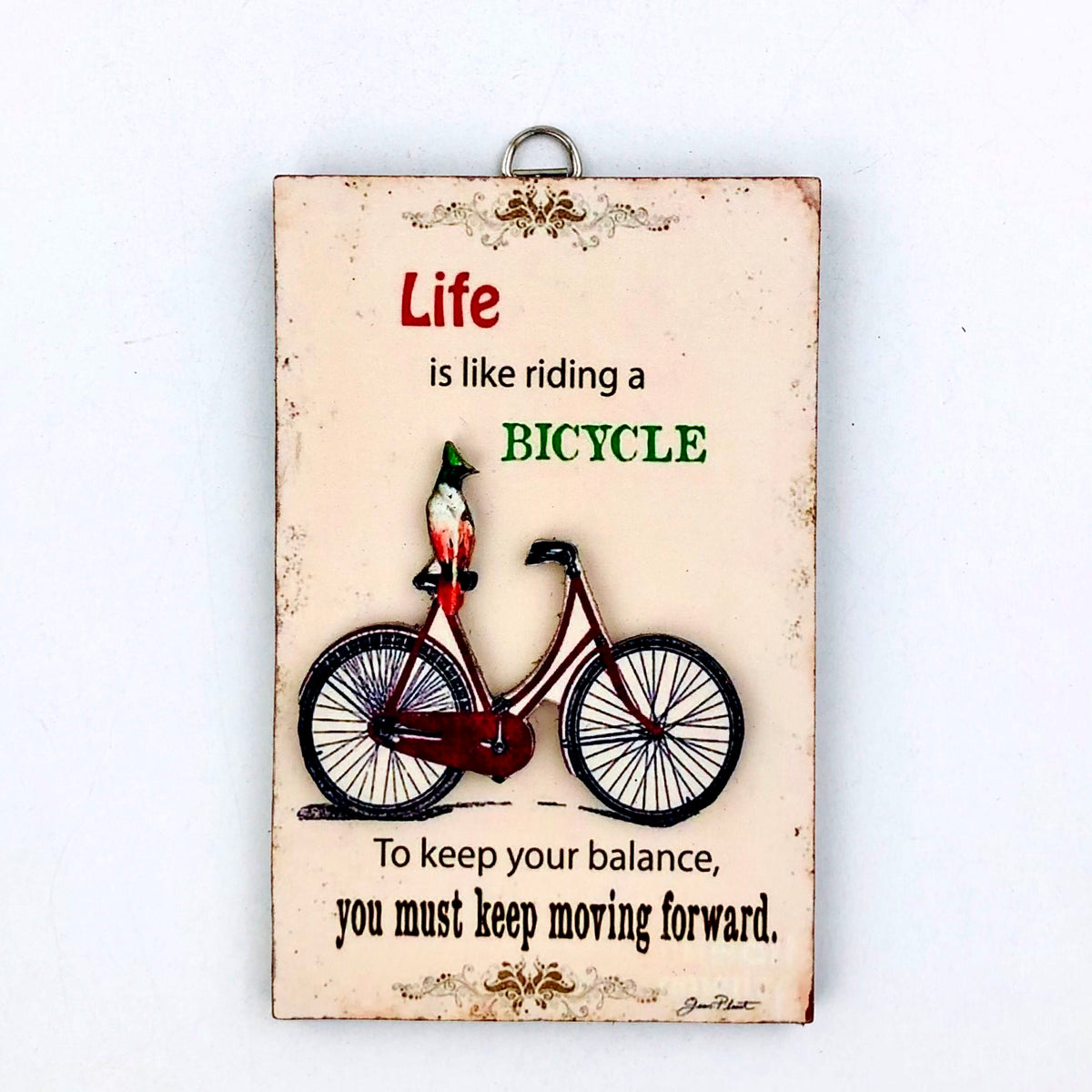 Life Bicycle Wall Quotation