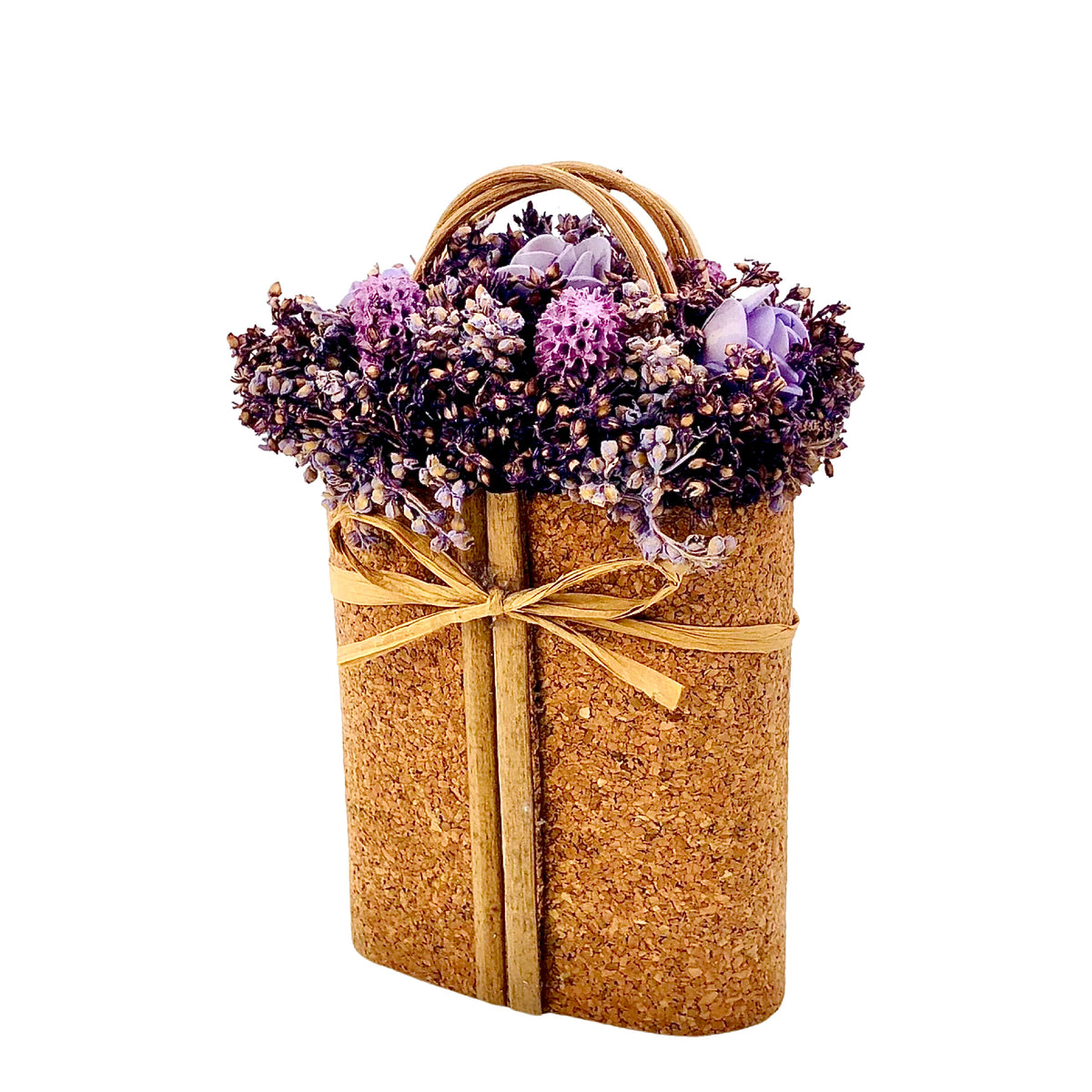 Handle Basket With Flowers