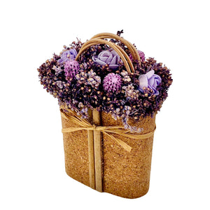 Handle Basket With Flowers